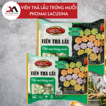 Viên thả lẩu trứng muối phô mai Lacusina - Ducminh Food