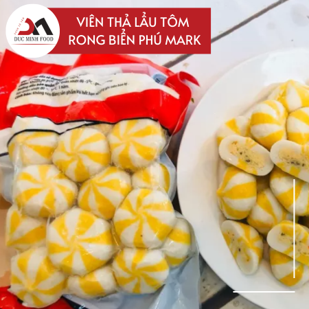 Viên thả lẩu tôm rong biển - Phú Mark - Ducminh Food