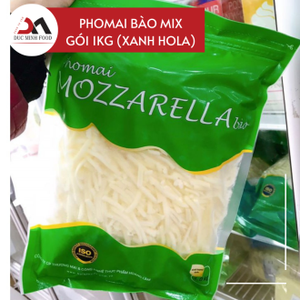 Phô mai bào Mix, Gói 1kg (bào xanh Hola) - Ducminh Food